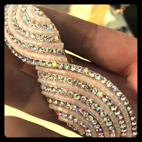 Accessories - Pink Glass Bead and Rhinestone Hair Clip